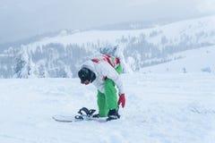 Kobiety snowboard Snowboarder zima śniegu snowboard fotografia royalty free Kobiety snowboard Snowboarder zima śniegu snowboard fotografia royalty free