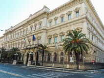 KOCH DEL BANCO DE ITALIA PALAZZO, ROMA - ITALIA fotografía de archivo KOCH DEL BANCO DE ITALIA PALAZZO, ROMA - ITALIA fotografía de archivo