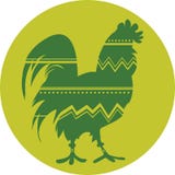 Koguta symbol Chiński nowy rok royalty ilustracja Koguta symbol Chiński nowy rok royalty ilustracja