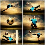 kolażu futbol