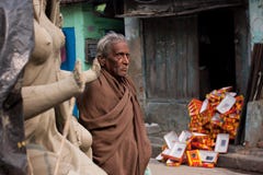 Elderly asian man stands on the street Stock Photo Elderly asian man stands on the street Stock Photo