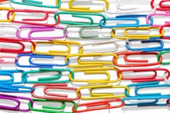 Kolorowa tekstura od kolorowych paperclips zdjęcia stock Kolorowa tekstura od kolorowych paperclips zdjęcia stock