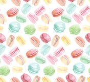Kolorowego asortowanego macaroon bezszwowy wzór royalty ilustracja Kolorowego asortowanego macaroon bezszwowy wzór royalty ilustracja