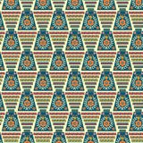 Kolorowy etniczny geometryczny i kwiecisty wzór w unikalnym projekcie ilustracji Kolorowy etniczny geometryczny i kwiecisty wzór w unikalnym projekcie ilustracji