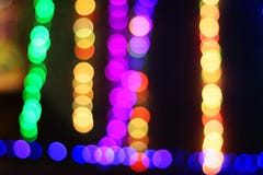 Kolorowy lekki bokeh przy nocą fotografia stock Kolorowy lekki bokeh przy nocą fotografia stock