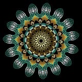 Kolorowy ornamentacyjny rocznika 3d mandala grecki wz?r Wektoru nawierzchniowego round kwiecisty ornament Arabesku stylu kwiaty, ilustracja wektor Kolorowy ornamentacyjny rocznika 3d mandala grecki wz?r Wektoru nawierzchniowego round kwiecisty ornament Arabesku stylu kwiaty, ilustracja wektor