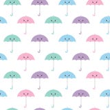 Kolorowych ?licznych parasoli t?a wzoru wektoru bezszwowa ilustracja Kawaii styl ilustracja wektor Kolorowych ?licznych parasoli t?a wzoru wektoru bezszwowa ilustracja Kawaii styl ilustracja wektor
