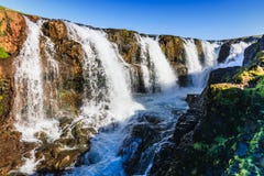 Kolugljufur waterfall at the north of iceland royalty free stock photos Kolugljufur waterfall at the north of iceland royalty free stock photos