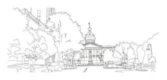 Kolumbia SC †'widok na stanu domu ilustracji Kolumbia SC †'widok na stanu domu ilustracji