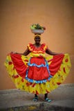 Kolumbijska kobieta w Cartagena obrazy royalty free Kolumbijska kobieta w Cartagena obrazy royalty free