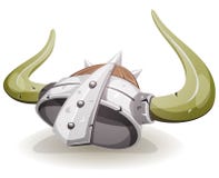 Komiska Viking Helmet stock illustrationer Komiska Viking Helmet stock illustrationer