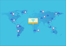Kommunikationer och internet vektor illustrationer Kommunikationer och internet vektor illustrationer