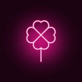 Koniczynowa ikona Elementy sie? w neonowych stylowych ikonach Prosta ikona dla stron internetowych, sie? projekt, mobilny app, ew ilustracja wektor Koniczynowa ikona Elementy sie? w neonowych stylowych ikonach Prosta ikona dla stron internetowych, sie? projekt, mobilny app, ew ilustracja wektor