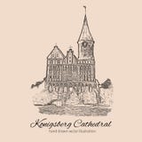 Konigsberg大教堂,市的地标加里宁格勒,俄罗斯,在Kant海岛上的大教堂教会,是主要标志 皇族释放例证 Konigsberg大教堂,市的地标加里宁格勒,俄罗斯,在Kant海岛上的大教堂教会,是主要标志 皇族释放例证