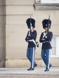 Koninklijke wachten bij Amalienborg-Paleis, Kopenhagen Denemarken royalty-vrije stock foto Koninklijke wachten bij Amalienborg-Paleis, Kopenhagen Denemarken royalty-vrije stock foto