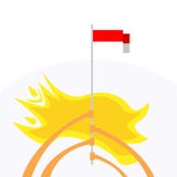 Konkurrens för säcklopp på 17th den Augusti tecknade filmen för indonesisk självständighetsdagen stock illustrationer Konkurrens för säcklopp på 17th den Augusti tecknade filmen för indonesisk självständighetsdagen stock illustrationer