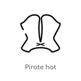 konturu pirata kapeluszowa wektorowa ikona odosobniona czarna prosta kreskowego elementu ilustracja od mody pojęcia Editable wekt royalty ilustracja konturu pirata kapeluszowa wektorowa ikona odosobniona czarna prosta kreskowego elementu ilustracja od mody pojęcia Editable wekt royalty ilustracja