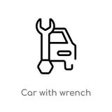 konturu samochód z wyrwanie wektoru ikoną odosobniona czarna prosta kreskowego elementu ilustracja od mechanicons pojęcia Editabl ilustracji konturu samochód z wyrwanie wektoru ikoną odosobniona czarna prosta kreskowego elementu ilustracja od mechanicons pojęcia Editabl ilustracji