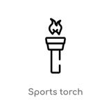 konturów sportów pochodni wektoru ikona odosobniona czarna prosta kreskowego elementu ilustracja od Greece pojęcia Editable wekto ilustracji konturów sportów pochodni wektoru ikona odosobniona czarna prosta kreskowego elementu ilustracja od Greece pojęcia Editable wekto ilustracji