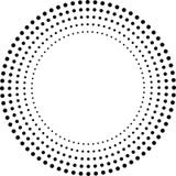 Konzentrische Kreise Punkte in der Kreisform stock abbildung Konzentrische Kreise Punkte in der Kreisform stock abbildung