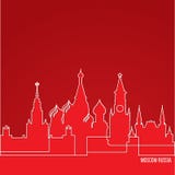 Konzept Russlands Moskau für Netzfahne Eine Linie Zusammensetzung mit größten Marksteinen Weiße lineare Ikone auf rotem Hintergru vektor abbildung Konzept Russlands Moskau für Netzfahne Eine Linie Zusammensetzung mit größten Marksteinen Weiße lineare Ikone auf rotem Hintergru vektor abbildung
