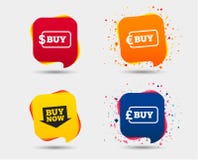 Koop nu pijlteken Online het winkelen pictogrammen vector illustratie Koop nu pijlteken Online het winkelen pictogrammen vector illustratie