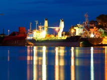 Koopvaardijschip stock afbeelding Koopvaardijschip stock afbeelding