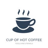 kopp av den varma kaffesymbolen i moderiktig designstil E kopp av den varma kaffevektorsymbolen royaltyfri illustrationer kopp av den varma kaffesymbolen i moderiktig designstil E kopp av den varma kaffevektorsymbolen royaltyfri illustrationer