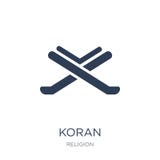 Koran icon. Trendy flat vector Koran icon on white background fr stock illustration Koran icon. Trendy flat vector Koran icon on white background fr stock illustration
