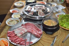 Koreaans BBQ geassorteerd Rundvlees stock fotografie Koreaans BBQ geassorteerd Rundvlees stock fotografie