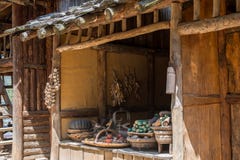Korean film-set vegetable shop front for historic movies royalty free stock photography Korean film-set vegetable shop front for historic movies royalty free stock photography
