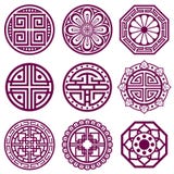 Koreański ornament, azjatykci tradycyjni wektorowi symbole, łazienka wzór ilustracji Koreański ornament, azjatykci tradycyjni wektorowi symbole, łazienka wzór ilustracji