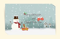 Kort för lycklig för ferier för snögubbe utdraget varm hand för önska idérik för vintern claus, glad jul för gåvaask och det lyck stock illustrationer Kort för lycklig för ferier för snögubbe utdraget varm hand för önska idérik för vintern claus, glad jul för gåvaask och det lyck stock illustrationer