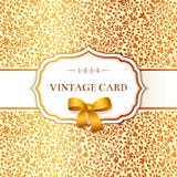 Kort med en bakgrund av små guld- blommor stock illustrationer Kort med en bakgrund av små guld- blommor stock illustrationer