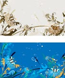 kortblommor vektor illustrationer kortblommor vektor illustrationer