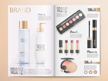 Kosmetyków produktów katalog lub broszurka szablon royalty ilustracja Kosmetyków produktów katalog lub broszurka szablon royalty ilustracja