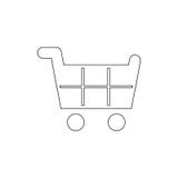 Kosza lub wózka na zakupy konturu ikona Znaki i symbole mog? u?ywa? dla sieci, logo, mobilny app, UI, UX ilustracji Kosza lub wózka na zakupy konturu ikona Znaki i symbole mog? u?ywa? dla sieci, logo, mobilny app, UI, UX ilustracji