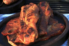 kotleciki piec na grillu wieprzowinę fotografia stock kotleciki piec na grillu wieprzowinę fotografia stock