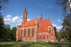 Kościół Błogosławiony maryja dziewica w Druskininkai Lithuania fotografia stock Kościół Błogosławiony maryja dziewica w Druskininkai Lithuania fotografia stock