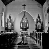 Kościół St Stephen po środku parka narodowego Sumava fotografia stock Kościół St Stephen po środku parka narodowego Sumava fotografia stock