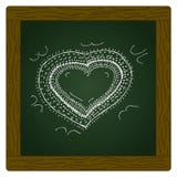 Krabbel van een ontwerp van het liefdehart vector illustratie Krabbel van een ontwerp van het liefdehart vector illustratie