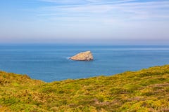 Krajobraz na opancerzenie linii brzegowej - Brittany, Francja Zdjęcia Stock Krajobraz na opancerzenie linii brzegowej - Brittany, Francja Zdjęcia Stock