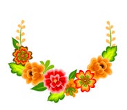 Kranz mit mexikanischen Blumen Stockfoto Kranz mit mexikanischen Blumen Stockfoto