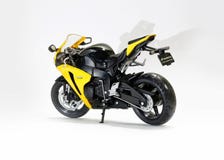 KRASNOYARSK, RUSSIA - 06 January 2017: Toy Yellow Honda CBR 1000RR Stock Photo KRASNOYARSK, RUSSIA - 06 January 2017: Toy Yellow Honda CBR 1000RR Stock Photo