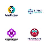 Kreatives Gesundheitswesen Logo Design Vector Art Logo lizenzfreie abbildung Kreatives Gesundheitswesen Logo Design Vector Art Logo lizenzfreie abbildung