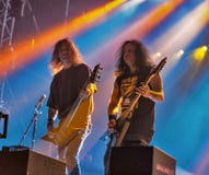 Kreator выполняет в реальном маштабе времени на фестивале выходных атласа в Киеве, Украине Стоковые Фотографии RF Kreator выполняет в реальном маштабе времени на фестивале выходных атласа в Киеве, Украине Стоковые Фотографии RF