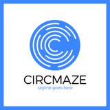 Kreis Maze Logotype - Logo des Buchstaben C lizenzfreie abbildung Kreis Maze Logotype - Logo des Buchstaben C lizenzfreie abbildung