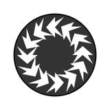 Kreisausweis mit abstrakten Zahlen Vektor heidnische Symbole im grauen Kreis vektor abbildung Kreisausweis mit abstrakten Zahlen Vektor heidnische Symbole im grauen Kreis vektor abbildung