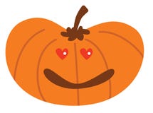 Kreskówki Halloween bania w z miłości wyrażeniem ilustracja wektor Kreskówki Halloween bania w z miłości wyrażeniem ilustracja wektor