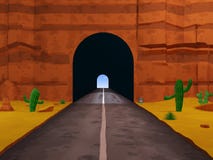 Kreskówka malował tunelowego gagu tło - 3D ilustracja ilustracja wektor Kreskówka malował tunelowego gagu tło - 3D ilustracja ilustracja wektor